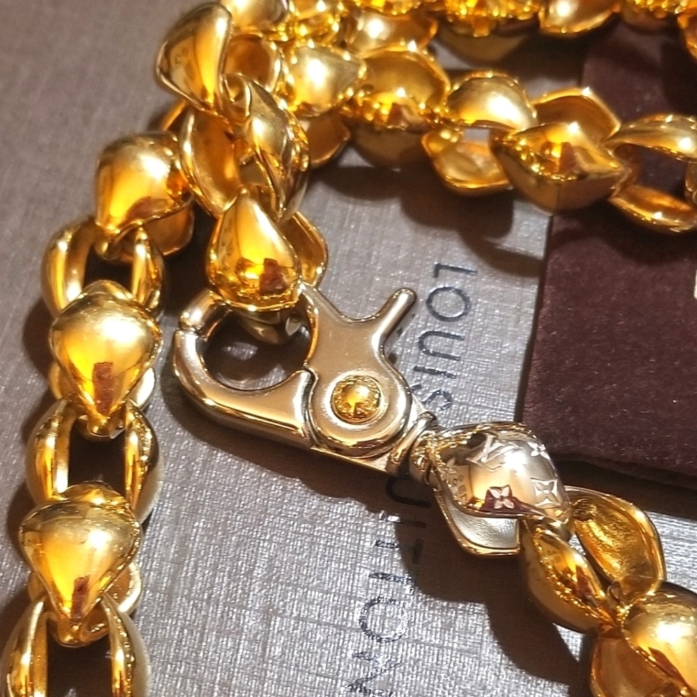RARE LOUIS VUITTON Authentic 2013 MALLETAGE Chain Necklace - Picture 4 of 10